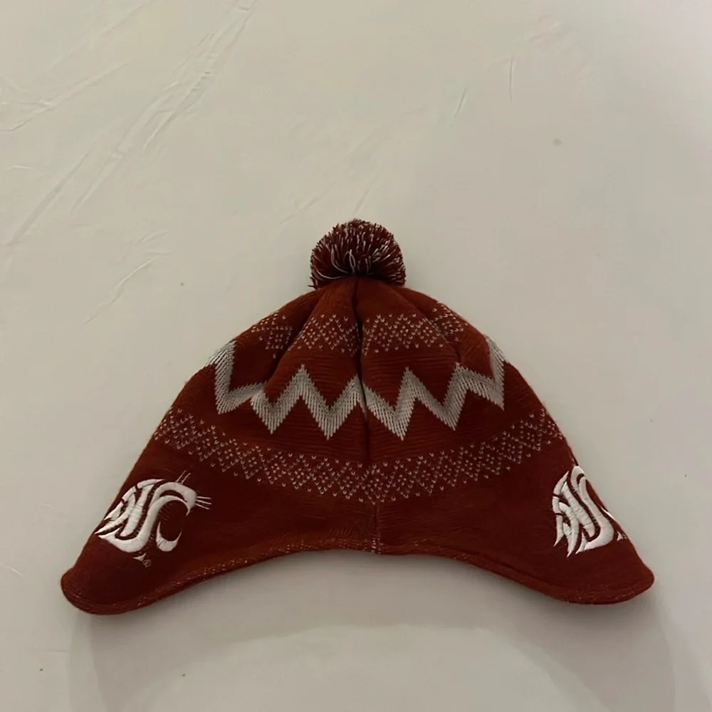 WSU Washington State University Cougars Vintage? kids Trapper Style Hat Sz 8-20